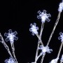 58" Frosty Christmas Snowflake Tree with Cool White LED Lights