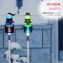 Alpine Corporation Holiday Décor Acrylic Snowman Stakes with Solar Color Changing LED Lights, 2-Pack