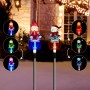 Alpine Corporation Holiday Décor Acrylic Snowman Stakes with Solar Color Changing LED Lights, 2-Pack