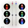 Alpine Corporation Holiday Décor Acrylic Snowman Stakes with Solar Color Changing LED Lights, 2-Pack