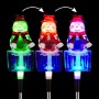 Alpine Corporation Holiday Décor Acrylic Snowman Stakes with Solar Color Changing LED Lights, 2-Pack