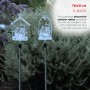 Alpine Corporation Holiday Décor Acrylic Snowman Stakes with Solar Color Changing LED Lights, 2-Pack