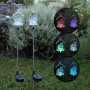 Alpine Corporation Holiday Décor Acrylic Snowman Stakes with Solar Color Changing LED Lights, 2-Pack