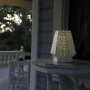 Alpine Corporation 10" Tall Tabletop Lamp with Chain Style Filament LED Lights