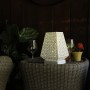 Alpine Corporation 10" Tall Tabletop Lamp with Chain Style Filament LED Lights