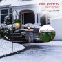 Alpine Corporation Holiday Décor Acrylic Snowman Stakes with Solar Color Changing LED Lights, 2-Pack