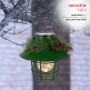 Solar Green Metal Lantern with 9 Warm White LEDs and Hook