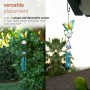 SOLAR BLUE BUTTERFLY WIND CHIME WITH LED LIGHTS 