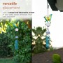 SOLAR BLUE BUTTERFLY WIND CHIME WITH LED LIGHTS 