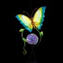 SOLAR BLUE BUTTERFLY WIND CHIME WITH LED LIGHTS 