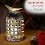 Alpine Corporation Rustic Metal Pitcher Candle Décor with Warm White LED Lights