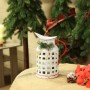 Alpine Corporation Rustic Metal Pitcher Candle Décor with Warm White LED Lights