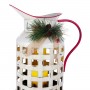 Alpine Corporation Rustic Metal Pitcher Candle Décor with Warm White LED Lights