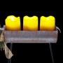 Alpine Corporation Rustic Metal Deer Candle Décor with Warm White LED Lights
