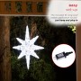 Alpine Corporation 3D Hanging Star Christmas Décor with LED Lights
