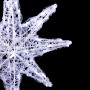 Alpine Corporation 3D Hanging Star Christmas Décor with LED Lights