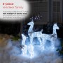 REINDEER FAMILY CHRISTMAS DÉCOR WITH 230 COOL WHITE LEDS 
