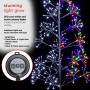 Alpine Corporation Foil Holiday Tree with White and Multicolor LED Lights and Included Bluetooth Speaker
