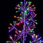Alpine Corporation Foil Holiday Tree with White and Multicolor LED Lights and Included Bluetooth Speaker