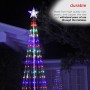 Alpine Corporation Large Tower Christmas Tree with Multi-Functional LED Lights