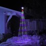 Alpine Corporation Large Tower Christmas Tree with Multi-Functional LED Lights