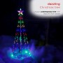 Alpine Corporation Small Tower Christmas Tree with Multi-Functional LED Lights