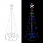 Alpine Corporation Small Tower Christmas Tree with Multi-Functional LED Lights