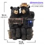 15" SOLAR COUPLE OF BEARS WITH LANTERN AND WELCOME SIGN 