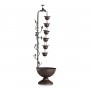 38" HANGING 6-CUP TIERED FLOOR FOUNTAIN 