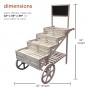 en 4-Tier Plant Display Stand with Chalkboard and Wheels