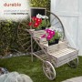 en 4-Tier Plant Display Stand with Chalkboard and Wheels