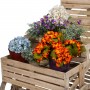 en 4-Tier Plant Display Stand with Chalkboard and Wheels