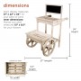 64" Rustic Wooden Potting Bench with Shelves and Drawers