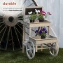 64" Rustic Wooden Potting Bench with Shelves and Drawers