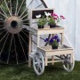 64" Rustic Wooden Potting Bench with Shelves and Drawers
