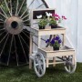 64" RUSTIC WOODEN POTTING BENCH WITH SHELVES AND DRAWERS