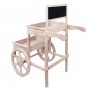 64" Rustic Wooden Potting Bench with Shelves and Drawers