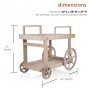 Wooden Multi-Use Display Cart with Wheels