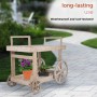 Wooden Multi-Use Display Cart with Wheels