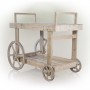 Wooden Multi-Use Display Cart with Wheels