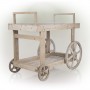 Wooden Multi-Use Display Cart with Wheels