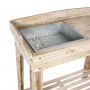 Alpine Corporation Indoor/Outdoor Wooden Potting Table with Drawer and Removable Dry Sink, 35"L x 16"W x 38"H