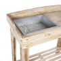 Wood Potting Table with Drawer and Removeable Metal Sink