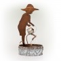 33" FARM BOY SILHOUETTE METAL FOUNTAIN 