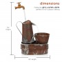 34" RUSTIC INVISIBLE FLOWING SPOUT WATERING CAN FOUNTAIN