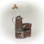 34" RUSTIC INVISIBLE FLOWING SPOUT WATERING CAN FOUNTAIN