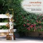 RUSTIC METAL WATER SPOUT AND WATERING CANS FOUNTAIN