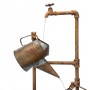 RUSTIC METAL WATER SPOUT AND WATERING CANS FOUNTAIN