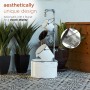 RUSTIC CREAM WHITE METAL PAILS FOUNTAIN