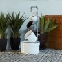 RUSTIC CREAM WHITE METAL PAILS FOUNTAIN